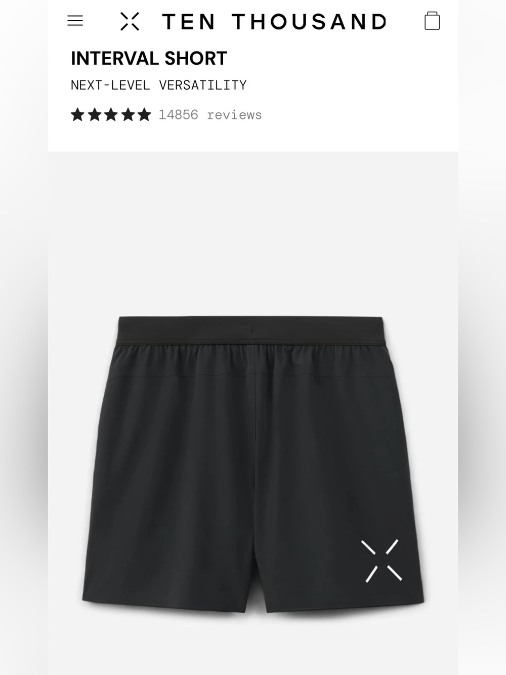 NWT TEN THOUSAND INTERVAL SHORT LINED - 5inch. SIZE XL